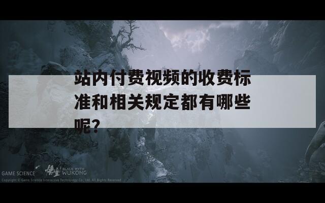 站内付费视频的收费标准和相关规定都有哪些呢？