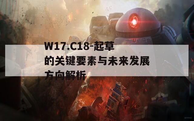 W17.C18-起草的关键要素与未来发展方向解析