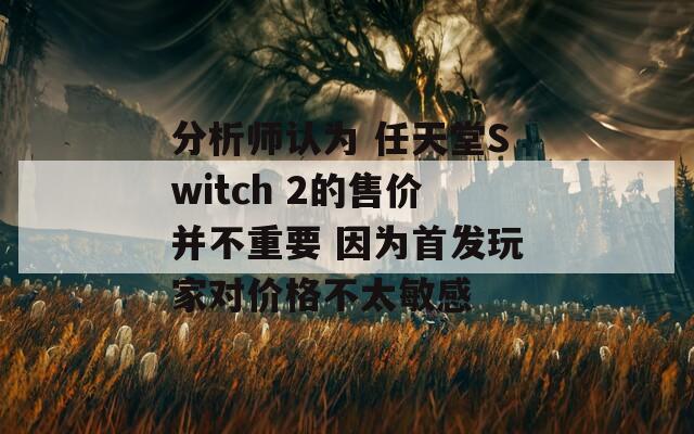 分析师认为 任天堂Switch 2的售价并不重要 因为首发玩家对价格不太敏感