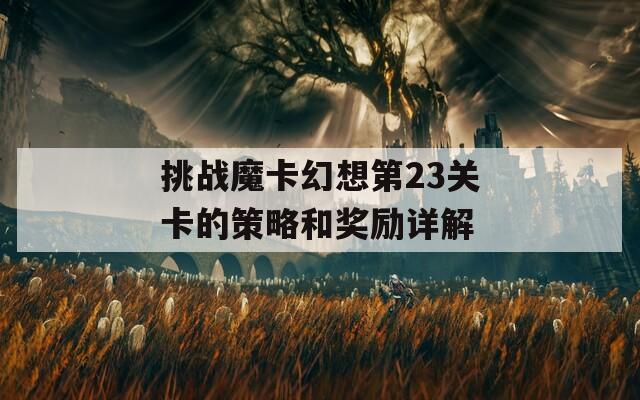 挑战魔卡幻想第23关卡的策略和奖励详解